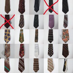 Lot of 23 Neck Ties Assorted Themes Materials Colors Assorted Read Description